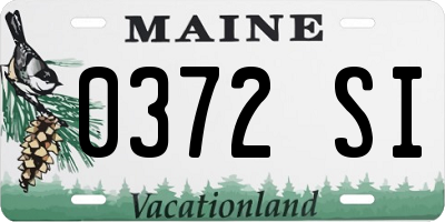 ME license plate 0372SI