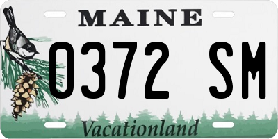 ME license plate 0372SM