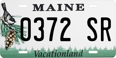 ME license plate 0372SR