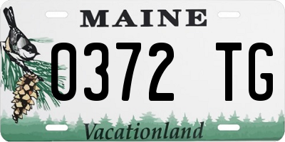 ME license plate 0372TG