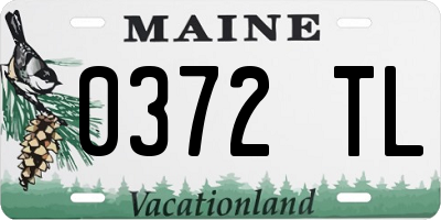 ME license plate 0372TL