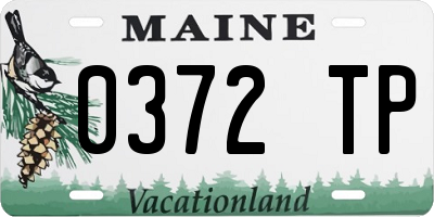 ME license plate 0372TP