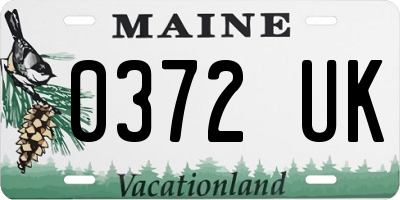 ME license plate 0372UK