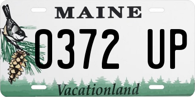 ME license plate 0372UP