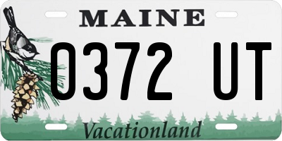 ME license plate 0372UT