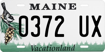 ME license plate 0372UX