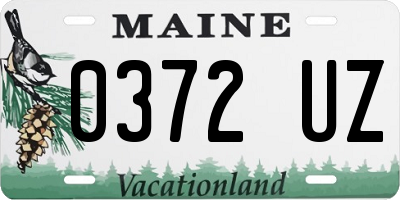 ME license plate 0372UZ