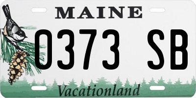 ME license plate 0373SB