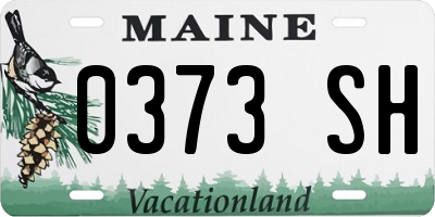 ME license plate 0373SH
