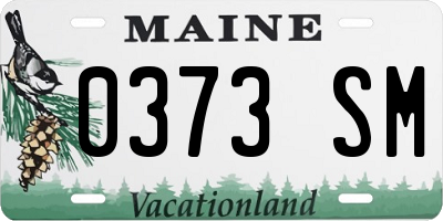 ME license plate 0373SM