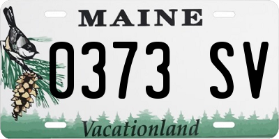 ME license plate 0373SV