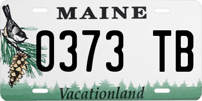 ME license plate 0373TB
