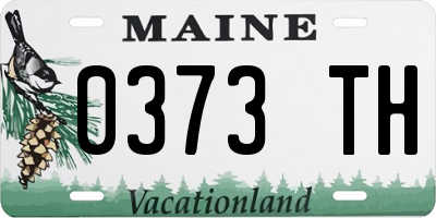 ME license plate 0373TH