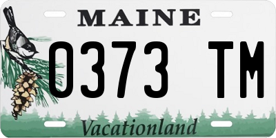 ME license plate 0373TM