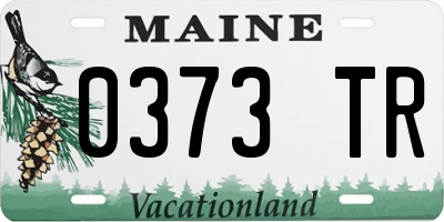 ME license plate 0373TR