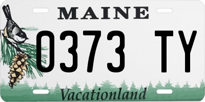 ME license plate 0373TY