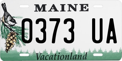 ME license plate 0373UA