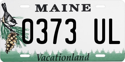 ME license plate 0373UL