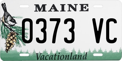 ME license plate 0373VC