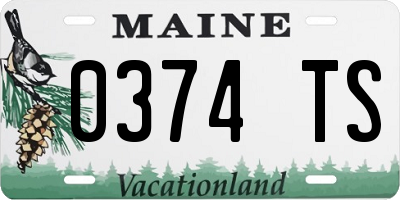 ME license plate 0374TS
