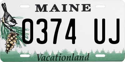 ME license plate 0374UJ