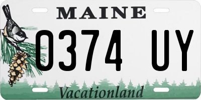 ME license plate 0374UY