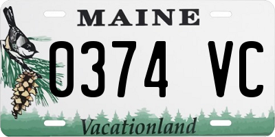 ME license plate 0374VC