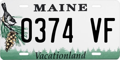 ME license plate 0374VF