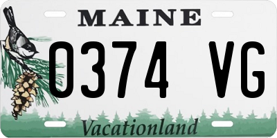 ME license plate 0374VG