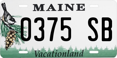 ME license plate 0375SB