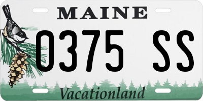 ME license plate 0375SS