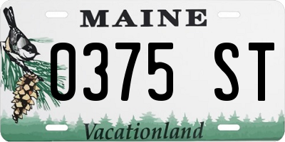ME license plate 0375ST