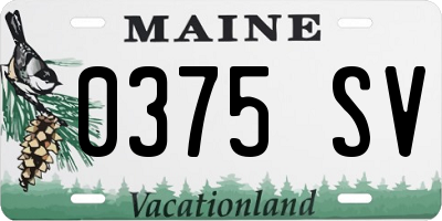 ME license plate 0375SV