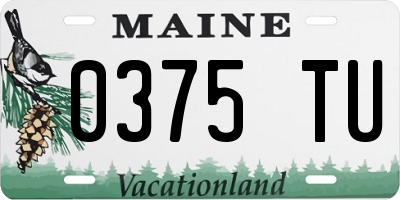 ME license plate 0375TU