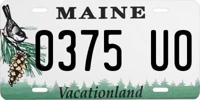 ME license plate 0375UO