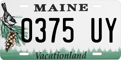 ME license plate 0375UY