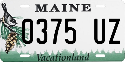 ME license plate 0375UZ