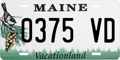 ME license plate 0375VD