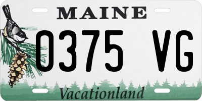 ME license plate 0375VG