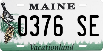 ME license plate 0376SE