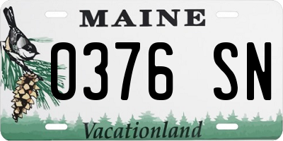 ME license plate 0376SN