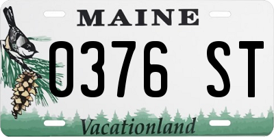 ME license plate 0376ST