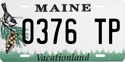 ME license plate 0376TP