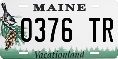 ME license plate 0376TR