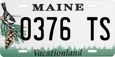 ME license plate 0376TS