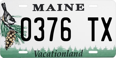 ME license plate 0376TX