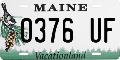 ME license plate 0376UF