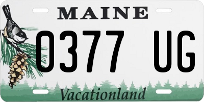 ME license plate 0377UG