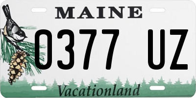 ME license plate 0377UZ