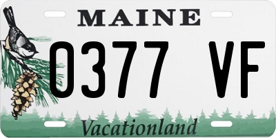 ME license plate 0377VF